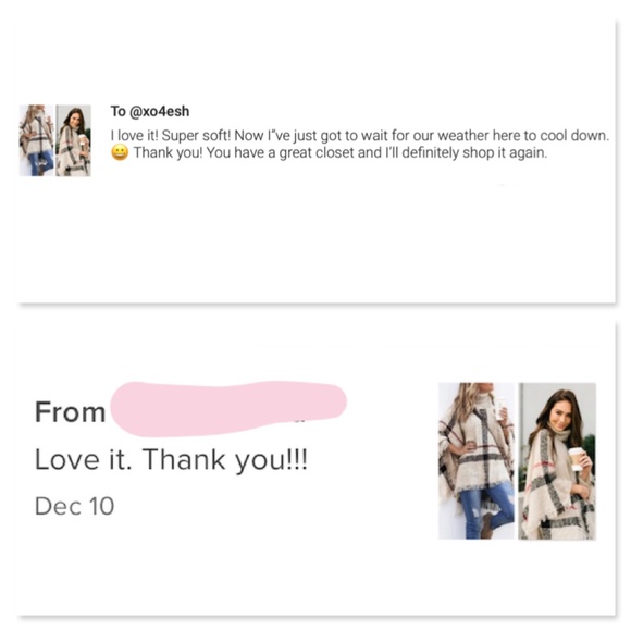 Plaid Beige Turtleneck Poncho - Picture 9 of 11